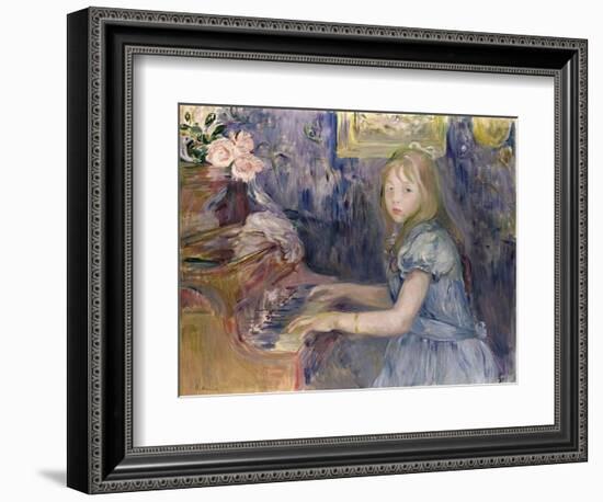 Lucie Leon at the Piano, 1892-Berthe Morisot-Framed Giclee Print