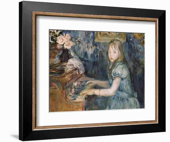 Lucie Leon at the Piano, circa 1892-Berthe Morisot-Framed Giclee Print