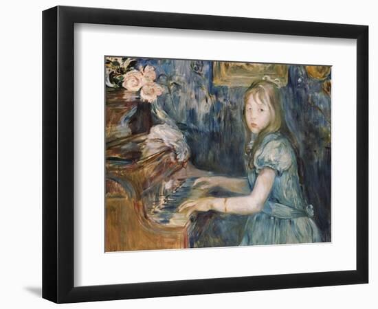 Lucie Leon at the Piano, circa 1892-Berthe Morisot-Framed Giclee Print