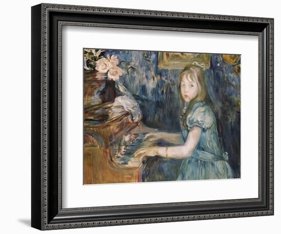 Lucie Leon at the Piano, circa 1892-Berthe Morisot-Framed Giclee Print