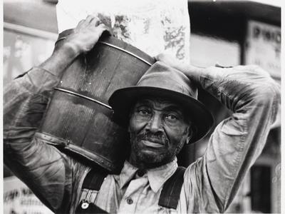 'Man Delivering Ice Block,Harlem in 1936' Photographic Print - Lucien Aigner  | Art.com