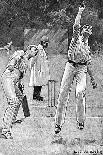 Cricket Bowling an Off-Break-Lucien Davis-Framed Stretched Canvas