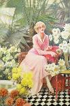 In the Conservatory, C.1920 (W/C on Paper)-Lucien Davis-Giclee Print