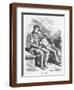 Lucien De Rubempre and David Sechard, Illustration from 'Les Illusions Perdues' by Honore De Balzac-French School-Framed Premium Giclee Print