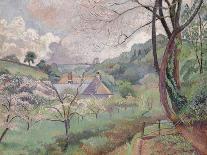 A Foggy Morning, Mortlake, 1907 (Oil on Canvas)-Lucien Pissarro-Giclee Print