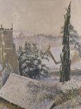 East Knoyle Church: Snow, 1917 (Oil on Canvas)-Lucien Pissarro-Giclee Print