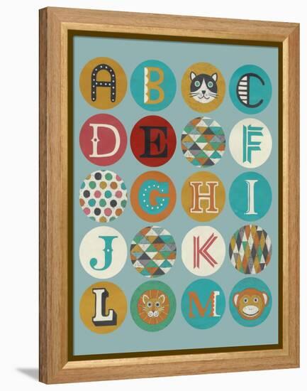 Lucien's Alphabet I-Chariklia Zarris-Framed Stretched Canvas