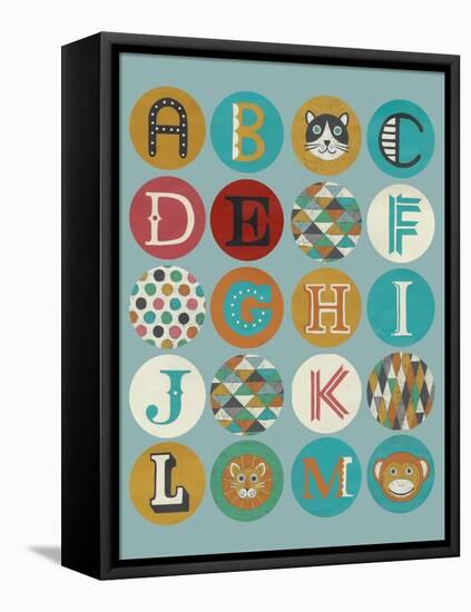 Lucien's Alphabet I-Chariklia Zarris-Framed Stretched Canvas