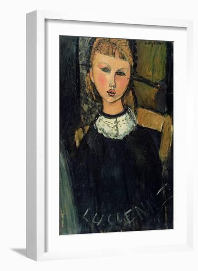 Lucienne, c.1916-17-Amedeo Modigliani-Framed Giclee Print