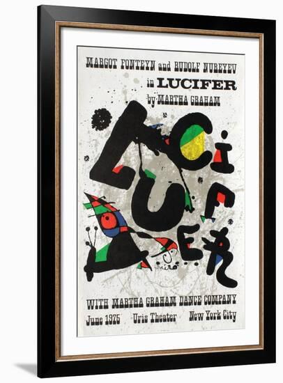 Lucifer in Uris Theater-Joan Miro-Framed Premium Edition