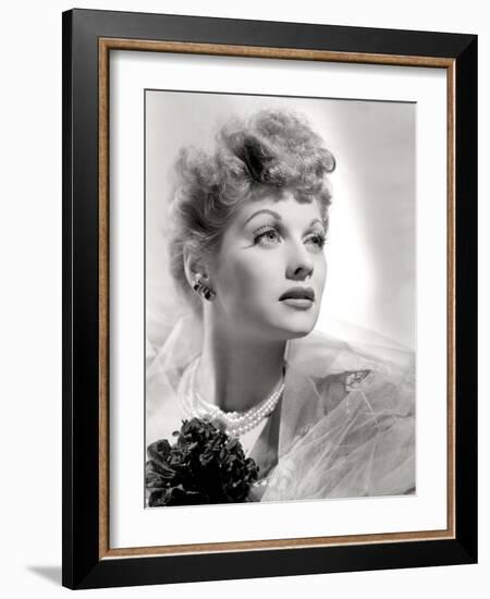 Lucille Ball Portrait with Gauze, 1940's-null-Framed Photo