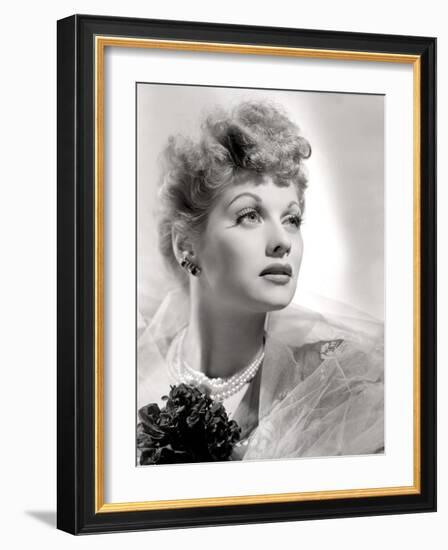 Lucille Ball Portrait with Gauze, 1940's-null-Framed Photo