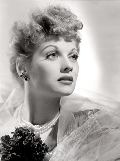 'Lucille Ball Portrait with Gauze, 1940's' Photo | Art.com