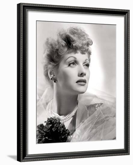 Lucille Ball Portrait with Gauze, 1940's-null-Framed Photo