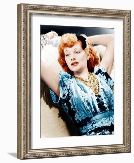 Lucille Ball, RKO publicity shot, ca. 1940-null-Framed Photo