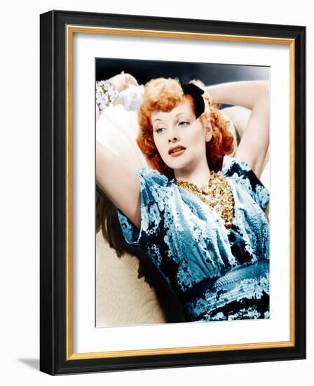 Lucille Ball, RKO publicity shot, ca. 1940-null-Framed Photo