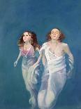 Two Girls Floating, 2004-Lucinda Arundell-Mounted Giclee Print