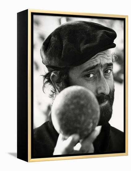 Lucio Dalla Is Holding a Bowl in His Hand-null-Framed Premier Image Canvas