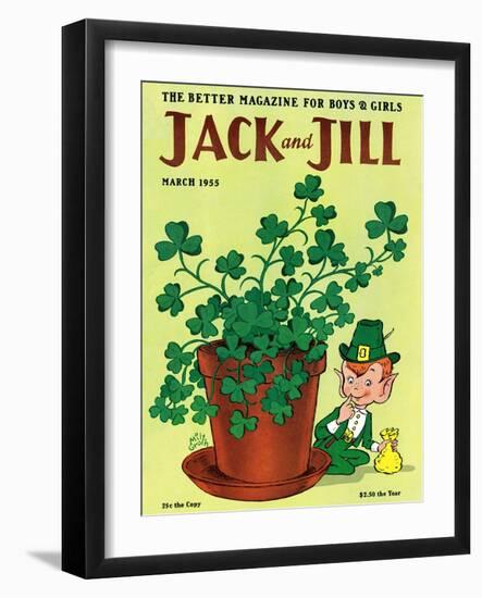 Luck of the Irish - Jack and Jill, March 1955-Milt Groth-Framed Giclee Print