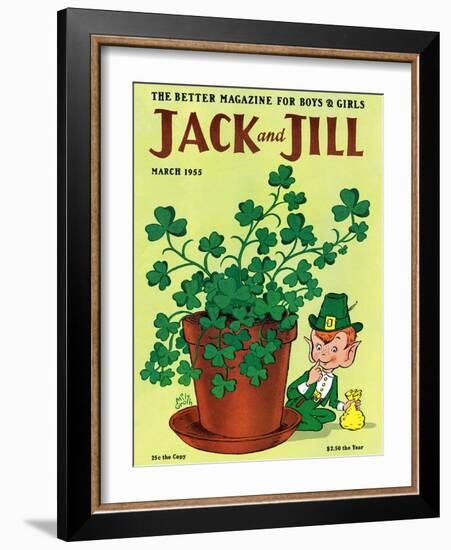 Luck of the Irish - Jack and Jill, March 1955-Milt Groth-Framed Giclee Print