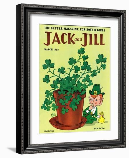 Luck of the Irish - Jack and Jill, March 1955-Milt Groth-Framed Giclee Print