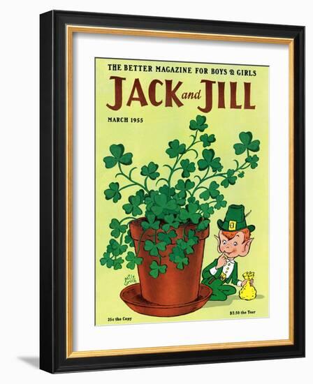 Luck of the Irish - Jack and Jill, March 1955-Milt Groth-Framed Giclee Print