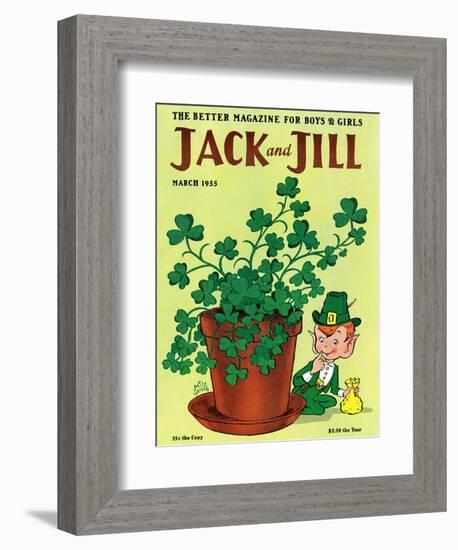 Luck of the Irish - Jack and Jill, March 1955-Milt Groth-Framed Giclee Print