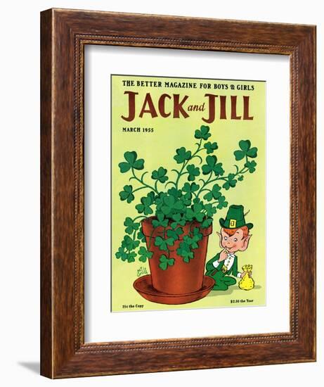 Luck of the Irish - Jack and Jill, March 1955-Milt Groth-Framed Giclee Print