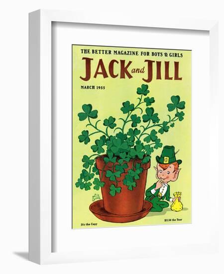 Luck of the Irish - Jack and Jill, March 1955-Milt Groth-Framed Giclee Print