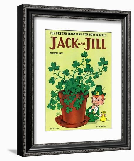 Luck of the Irish - Jack and Jill, March 1955-Milt Groth-Framed Giclee Print