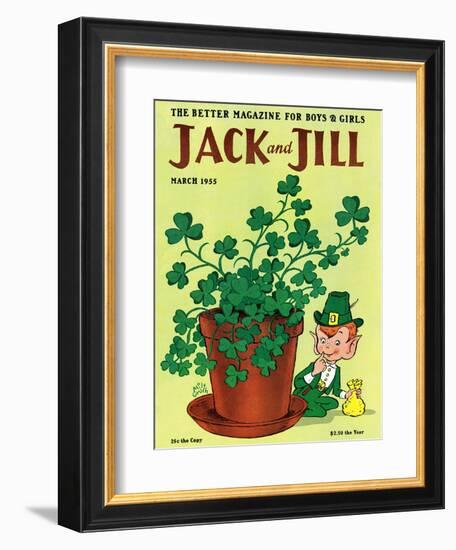 Luck of the Irish - Jack and Jill, March 1955-Milt Groth-Framed Giclee Print