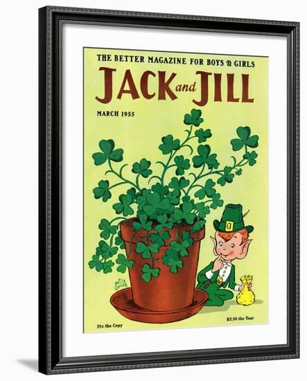 Luck of the Irish - Jack and Jill, March 1955-Milt Groth-Framed Giclee Print