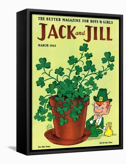 Luck of the Irish - Jack and Jill, March 1955-Milt Groth-Framed Premier Image Canvas