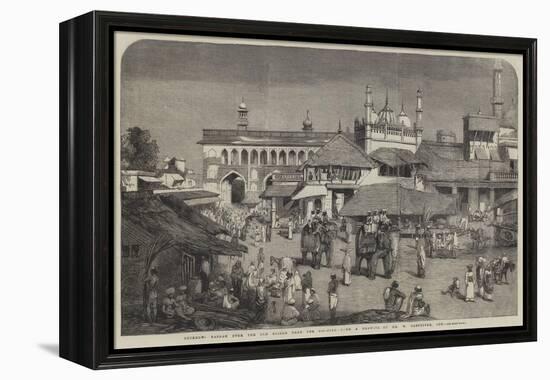 Lucknow, Bazaar over the Old Bridge Near the Goomtee-William Carpenter-Framed Premier Image Canvas