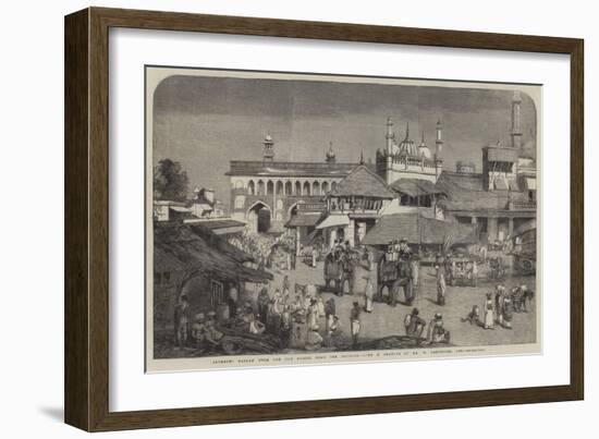 Lucknow, Bazaar over the Old Bridge Near the Goomtee-William Carpenter-Framed Giclee Print