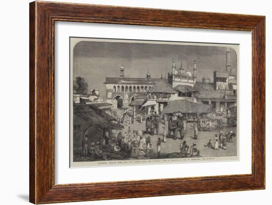 Lucknow, Bazaar over the Old Bridge Near the Goomtee-William Carpenter-Framed Giclee Print