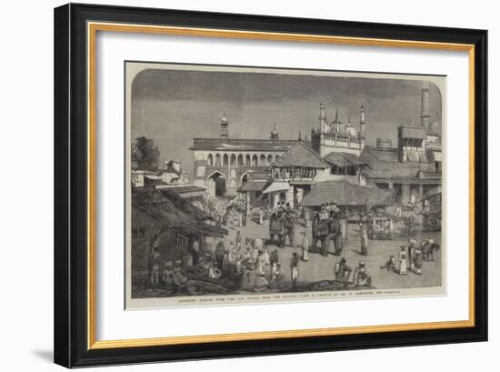 Lucknow, Bazaar over the Old Bridge Near the Goomtee-William Carpenter-Framed Giclee Print