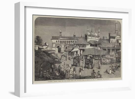 Lucknow, Bazaar over the Old Bridge Near the Goomtee-William Carpenter-Framed Premium Giclee Print