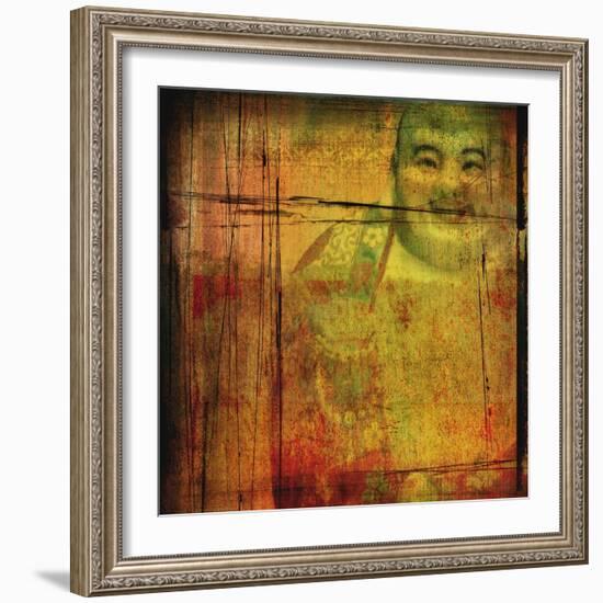 Lucky Buddha II-Ricki Mountain-Framed Art Print