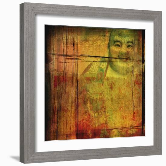 Lucky Buddha II-Ricki Mountain-Framed Art Print