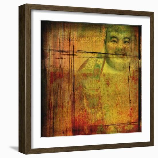 Lucky Buddha II-Ricki Mountain-Framed Art Print