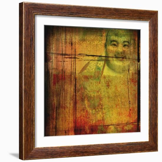 Lucky Buddha II-Ricki Mountain-Framed Art Print