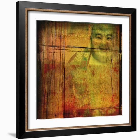 Lucky Buddha II-Ricki Mountain-Framed Art Print