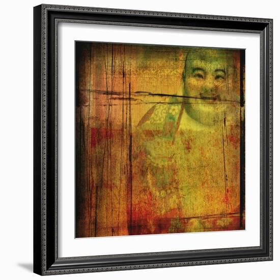 Lucky Buddha II-Ricki Mountain-Framed Art Print