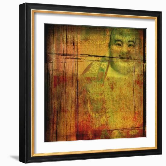 Lucky Buddha II-Ricki Mountain-Framed Art Print