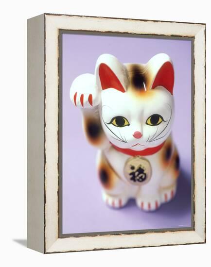 Lucky Mascot Cat (Maneki-Nekko), Japan-null-Framed Premier Image Canvas