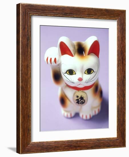 Lucky Mascot Cat (Maneki-Nekko), Japan-null-Framed Photographic Print