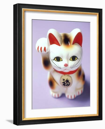 Lucky Mascot Cat (Maneki-Nekko), Japan-null-Framed Photographic Print