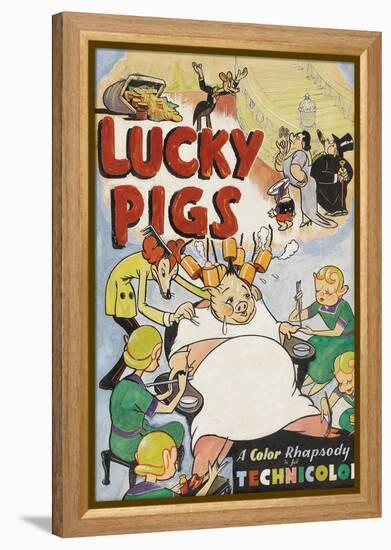 Lucky Pig-Anonymous-Framed Stretched Canvas