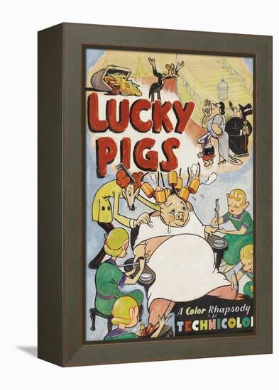 Lucky Pig-Anonymous-Framed Stretched Canvas